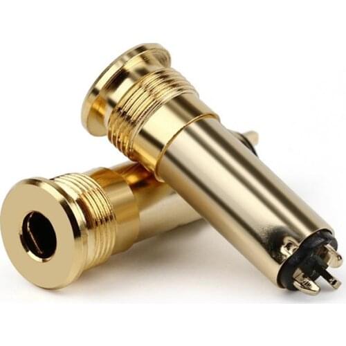 2.5mm Metal Headset Adapter 4 Poles 3 Contact Earphone Female Plug Gold Plated Copper Audio Jack HiFi Headphone Wire Connector