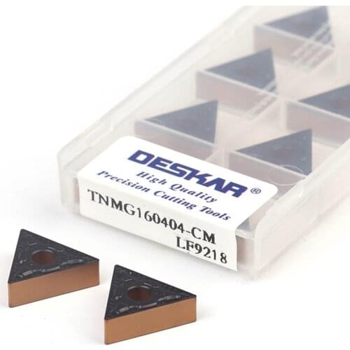 10Pcs TNMG160404-CM LF9218 TNMG160408 CNC Lathe Turning Tool Twocolor Carbide insert Wearresistant Machining Sharp Good Quality