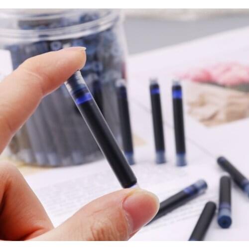 100pcs Jinhao Universal Erasable Blue Fountain Pen Ink Sac Cartridges 3.4mm Refills School Office Stationery Nov.8