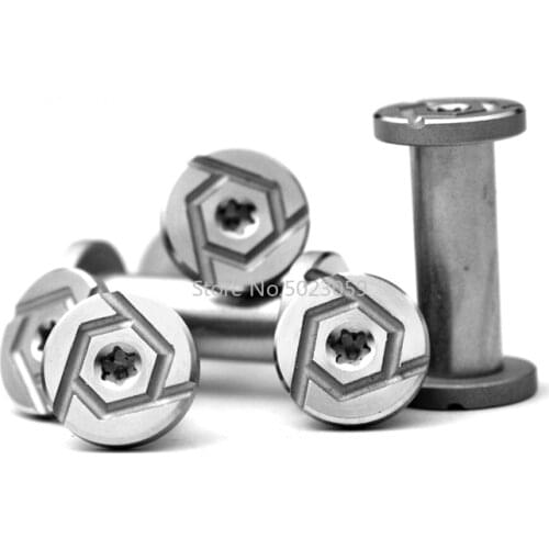 2Pairs DIY Tool Making Screws Shank Pair Locking Rivets Stainless Steel Knives Plum Head Shank Screws