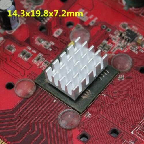 40PCS / Lot 14.3x19.8x7.2mm Aluminium Heatsink DDR VGA RAM Memory IC Chipset Heat Sink