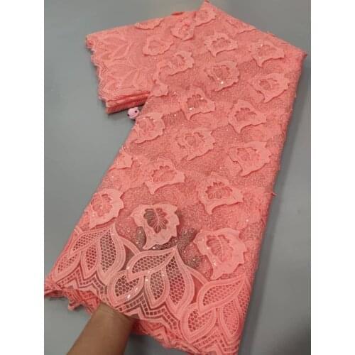 5Yards Fashion Embroidery Swiss Voile Lace African 100% Cotton Fabric Swiss Voile Lace In Switzerland Dubai Fabric For Party