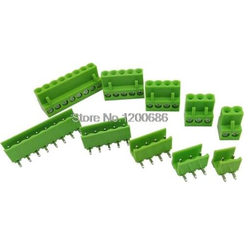 7pin 5.08 Right angle Terminal plug type 300V 10A 5.08mm pitch connector pcb screw terminal block connector