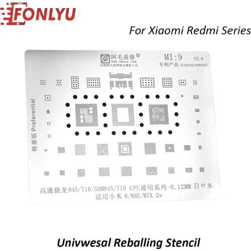 Amaoe Prevent Drum Universal Reballing Stencil For Xiaomo 9 10 Mix2 Redmi K30Pro Tin Planting Soldering Net PCB CPU Repair Tool