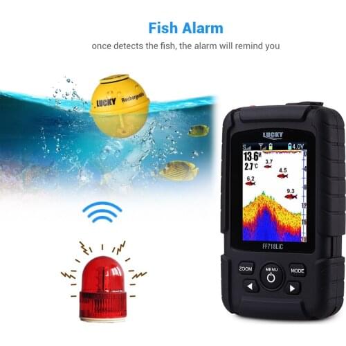FF718LIC-WLA Fish Finder Wireless Fishfinder Fishing Sonar 45M/147Feet Depth Sounder Echosonda Echolot Echo Sondeur Deeper