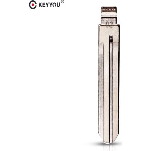 KEYYOU 02# Metal Blank Uncut Key Blade For Toyota Crown Camry Corolla Highlander Corolla Vios Fukuda Auman TYO43 Car Key Blade