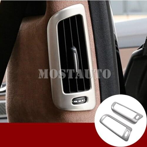 For Benz S Class W222 Stainless Rear Pillar Air Vent Outlet Cover 2014-2018 2pcs Car Accessories Interior Car Decor Car Trim