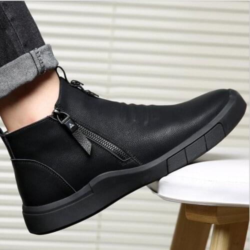 JX807 men shoes designer Genuine Leather 100%wool lining winter super Keep warm outdoor Ankle Boots Snow Boots Casual Sneakers