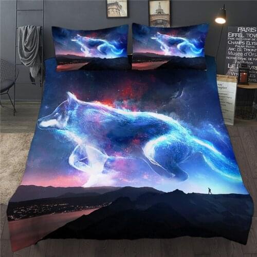 3D Wolf Printed Duvet Cover Set Xmas Queen King Size Bed Clothess Full Single Double Bedding Sets Kid Quilts Cover Duvet cover