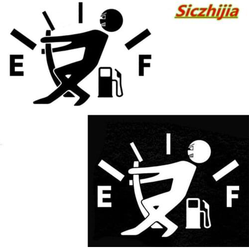 Fuel gauge sticker funny JDM vinyl car sticker for Skoda Octavia Fabia Rapid Superb Yeti Roomster