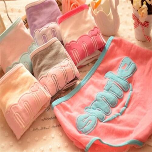 2019 NEW 4Pcs/Lot Cute Girl Panties Underwear Briefs Cotton Lingerie Soft Comfortable Panty TWY-3031-16-4p