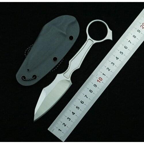 LEMIFSHE GITFO KYDEX Sheath Fixed Blade Hunting D2 Steel Tactical Outdoor Survival Kitchen Fruit Knife EDC