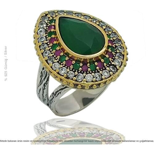 Silver Drop Design Authentic Lady Ring