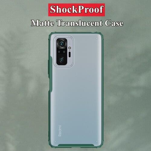 ShockProof Case For Xiaomi Redmi Note 10 Pro 9T 10T 10S Anti Shock Translucent Matte Transparent Impact Shell Armor Case Cover