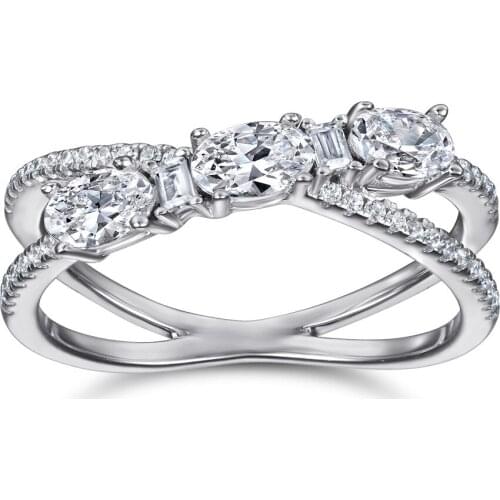 Luxury Women Ring 925 Sterling Silver Ring Luxury Rhinestone Ring Zircon Wedding Bride Rings Jewelry Accessories For Party