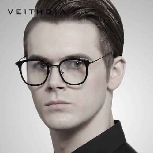 VEITHDIA GLASSES Unisex Fashion Women Glasses Frame Men Eyeglasses Frame Vintage Clear Lens Glasses Optical Spectacle Frame 1232