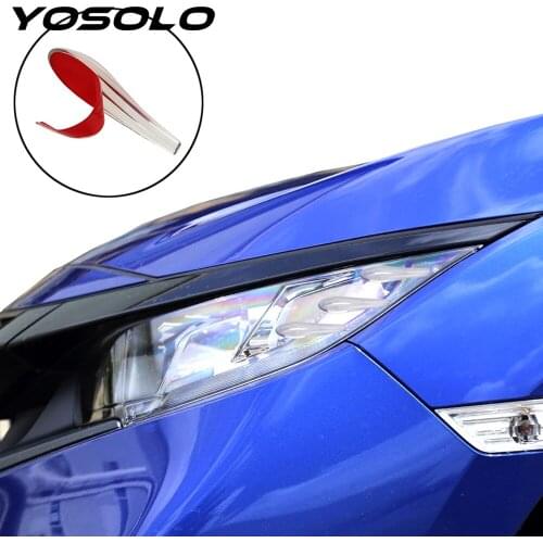 YOSOLO 6 Piece/Set Car Tail Light Sticker Bumper Strip Anti Collision Sticker Car Spoiler Airflow Sticker Car-styling Universal