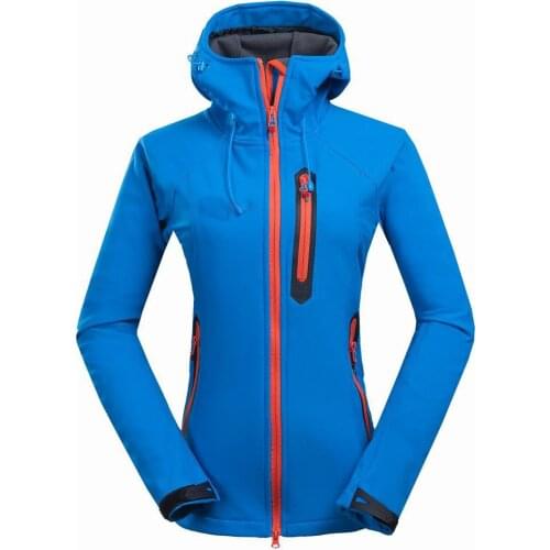 Womens outdoor mountaineering leisure sports jacket composite fleece soft shell jacket