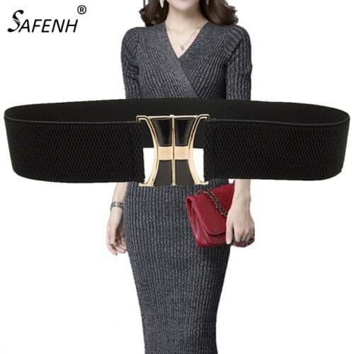 Womens Wide Belt Elastic Stretch Cinch Waistband Lady Cummerband Plus Size Girls Waistband Waist Seal Wide Belt Women