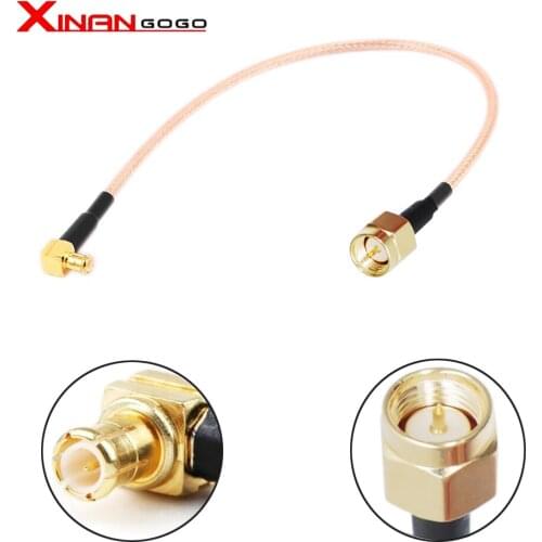10PCS/lot SMA male to MCX male right angle connector RG316 15cm cable