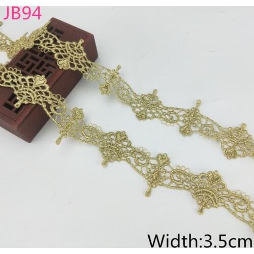 2 yards fashion new style gold lace crown accessories embellishment water soluble embroidery decoration lace sewing craft JB94