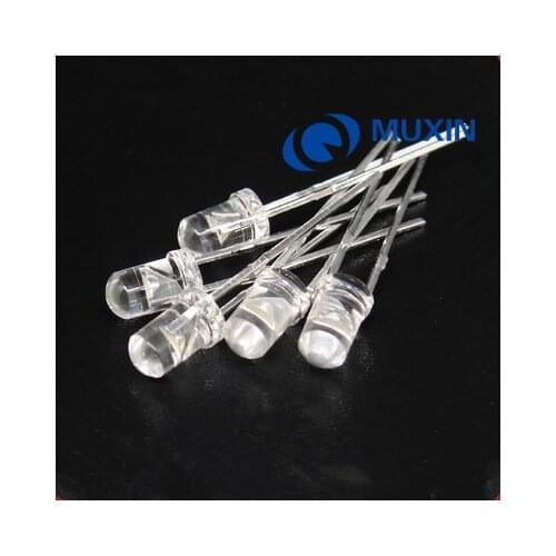 3mm IR LED 1000pcs 3Diode 850nm Infrared 20mA DC 1.4-1.6V Transparent Light Emitting Diode LED Lamp Clear Lens Through Hole Bulb