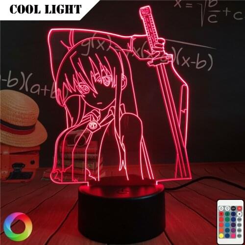 3d Cool Lamp Anime Akame Ga Kill LED Night Light for Home Room Decor Nightlight Birthday Gift Akame Ga Kill Night Lamp Akame