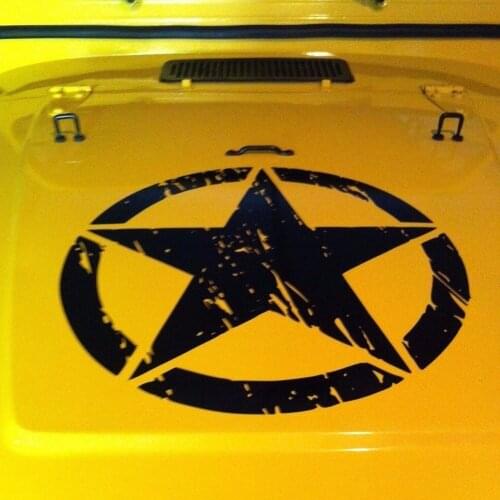 Army Star Distressed Decal Car Sticker 5 Colors Approx Vinyl Military Hood Graphic Body 40CM Stickers for Jeep Auto Car Decor