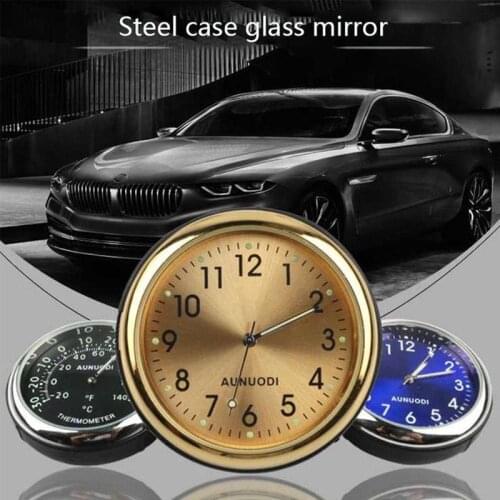 Car Clock Luminous Mini Automobiles Internal Stick-on Digital Watch Mechanics Quartz Clocks Automotive Styling Accessories Gifts