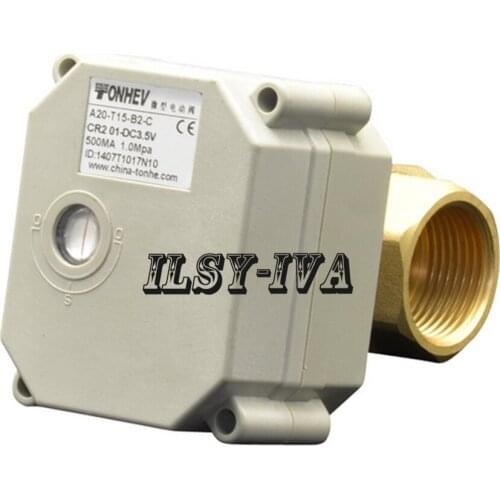 DC9 to 24V two way electric ball valve,DN20 3 wires control 2way brass Motorized Valve