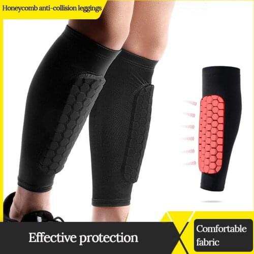 Soccer Shin Guards Outdoor Sports Honeycomb Anti-Collision All Ages Protection Leg Guard Socks Shank Protector Match Specialized