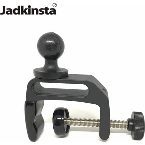 Jadkinsta C Mount Clamp Rubber Ball Head with 1/4 Screw Adapter for Gopro Rails Poles Bar Music Microphone Mic Stands