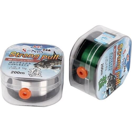 200M Japan Fishing Line Fluorocarbon Coating Strong Swimming Mainline Tippet 0.1mm-0.6mm Wear Resistant Standard Wire Diameter