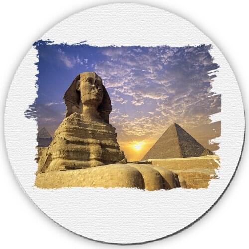 MERCHANDMANIA Sphinx round mat Egypt GIZA PIRAMIDES for raton computer pc laptop accessory offer
