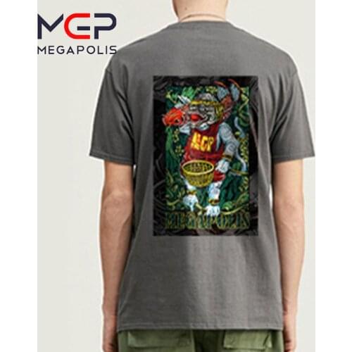 MGP New Oversized T-shirt For Men Summer Fashion All-match Ghost/god Graffiti Print Mans T-shirt