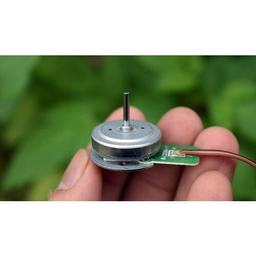 Mini Three-phase Four-wire Motor 22mm Ultra-thin Brushless Motor with Rare Earth Strong Magnet, Outer Rotor DC6V-DC7.2V Motor