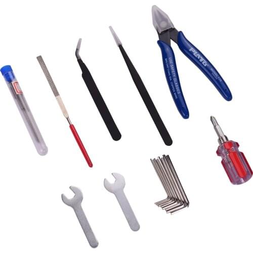Aibecy 25 Piece 3D Printer Model Tools Removal Kit Screwdriver+File+Cleaning Needle+Wrenches+Tweezers+Pliers for Printing