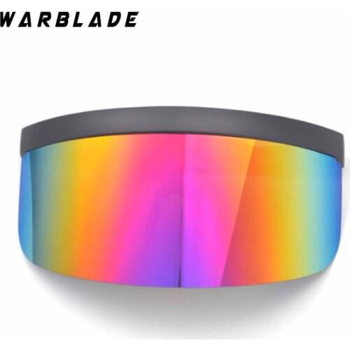 New Sunglasses Oversize women sunglasses Large frame reflective Sunglasses Wind Men Sun Glasses Retro square Rimless Glasses WBL