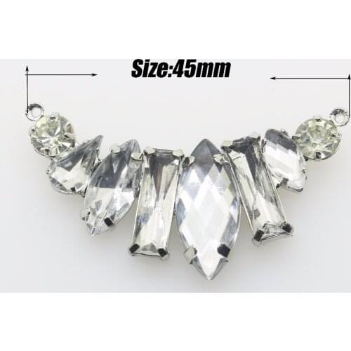 Wholesale 1pcs / lot, metal rhinestone button, 45mm, silver plated pink, Flat back brooch decoration accessories