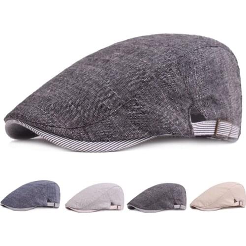 Wholesale Apring And Summer Beret Hat Men Women Ivy Flat Cap Vintage News boy Hat Adjustable Sun Hat Duckbill Caps boinas