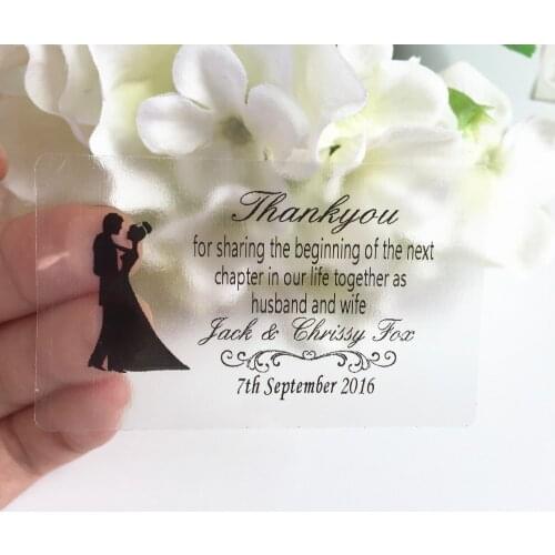 1.5 * 2.5 inches Wedding personalized customize stickers rectangle labels invitation envelops seals souvenirs candle jar tags