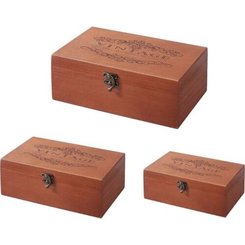 Retro Jewelry Gift Storage Box and Home Decor with Hinged Lid Torage Container