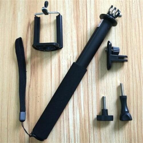 Handheld Monopod+Adapter For Xiaomi yi 4K Camera Accessories for Gopro Hero 9 7 5 4 3 sj8 EKEN H9 Phone Clip Mobile Phone Stents