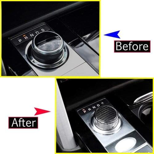 For Land Rover Discovery 4 5 Range Rover Sport Evoque Vogue Gear Shift Knob Head Trim Real Carbon Fiber
