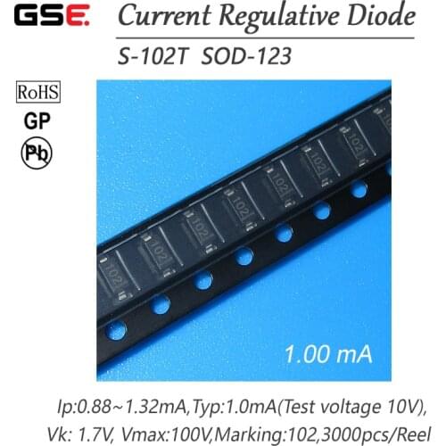 S-102T 1.0MA SMD SOD-123 CRD / CURRENT REGULATIVE DIODE NEW 10PCS/LOT