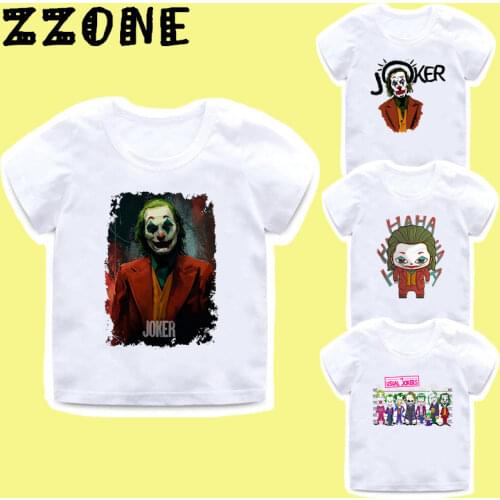 Boys Girls Joker Joaquin Phoenix Funny T shirt Kids Summer Clothes Children Tops Baby Short Sleeve T-shirt