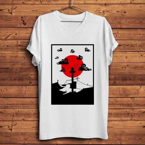 Crow ninja Konoha Shinobi funny anime t-shirt homme short sleeve t shirt men white casual manga tshirt unisex streetwear