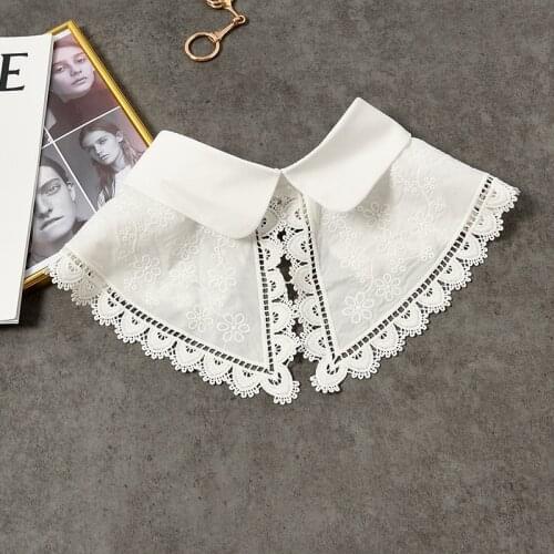 Women White Fake Collar Vintage Detachable Shirt Collar Blouse Sweater Flase Collar Shawl Female Lapel Top Clothes Accessories