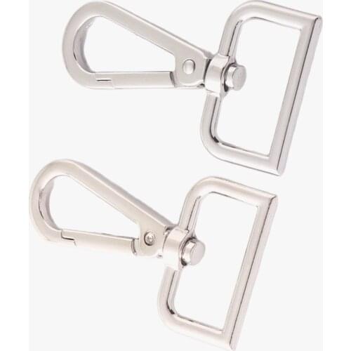 1" Swivel Clasp Claw For Dog Tie-out Collar Webbing Silver Lobster Clasp Trigger Snap Hook Handbag Clip Purse Clasp Keychain
