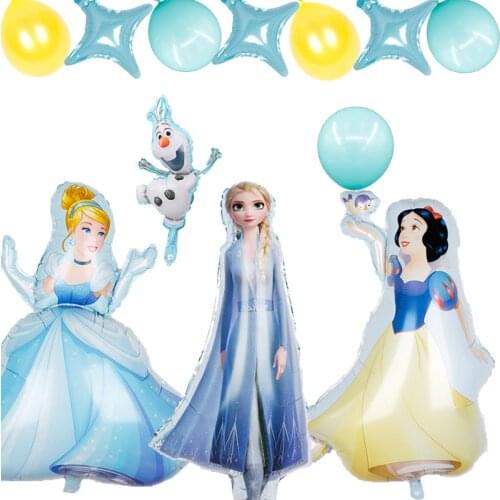 1 set Disney Elsa Olaf Snow White Ariel Princess Balloons Birthday wedding Party Decorations High Quality Kids Toys Air Globos